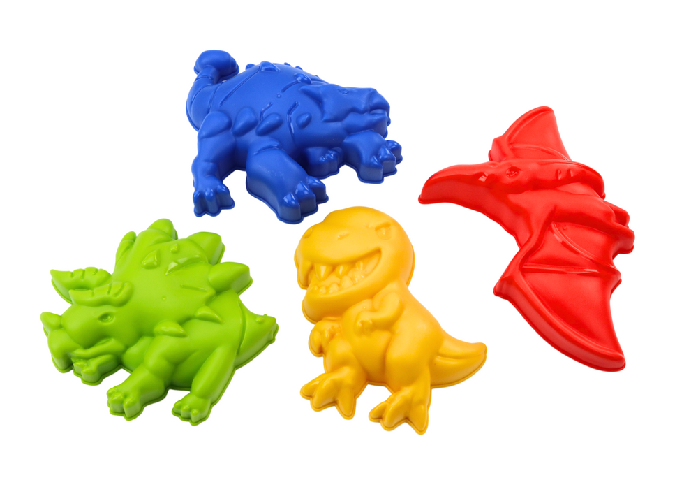 Didelis smėlio žaislų rinkinys su kibirėliu ir dinozaurų motyvais