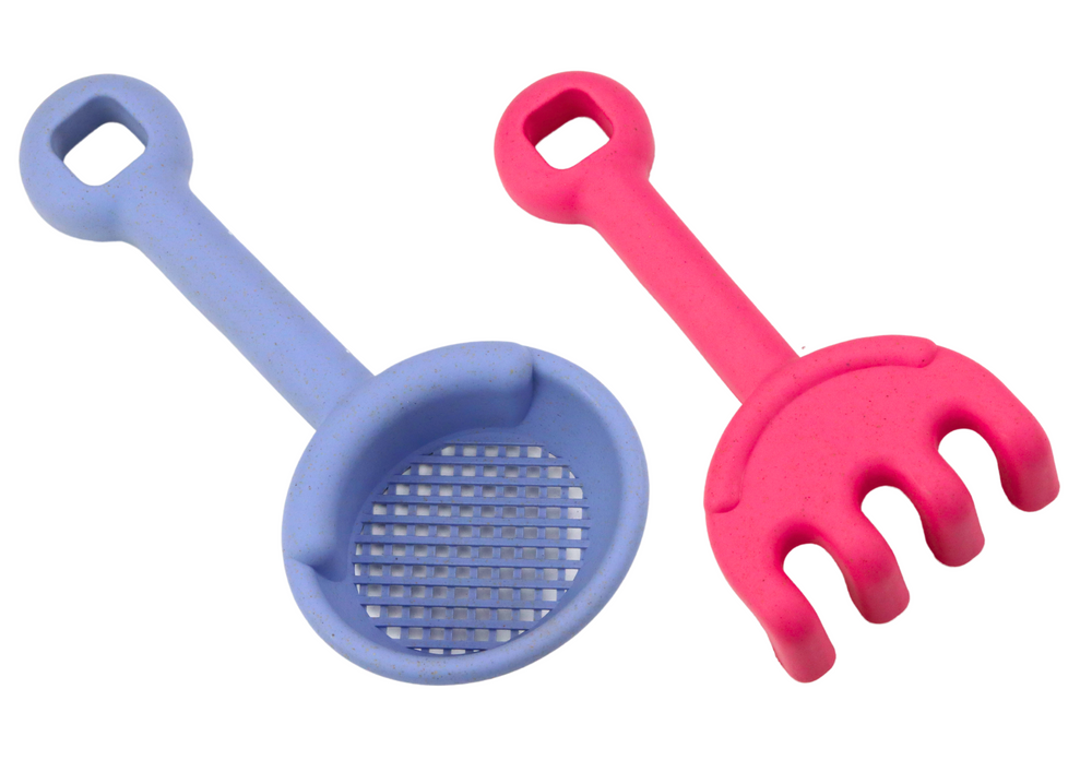 Smėlio žaislų rinkinys su kibirėliu ir formelėmis