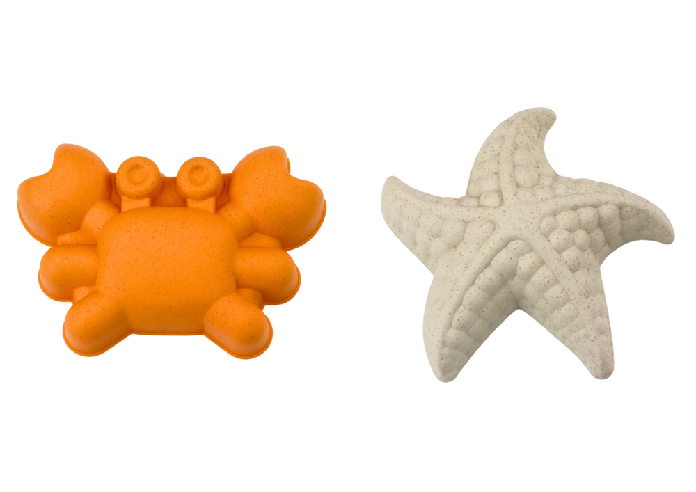 Smėlio žaislų rinkinys su kibirėliu ir formelėmis