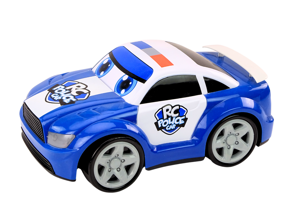 Nuotoliniu būdu valdymas automobilis su garso ir šviesos efektais, mėlynas