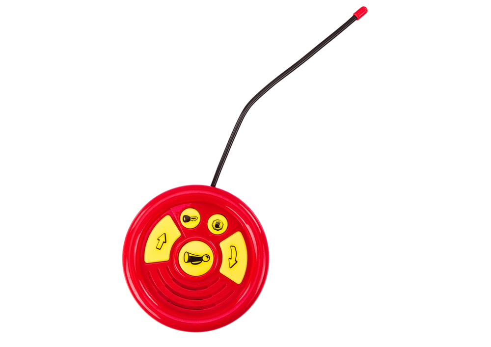 Nuotoliniu būdu valdymas automobilis su garso ir šviesos efektais, raudonas