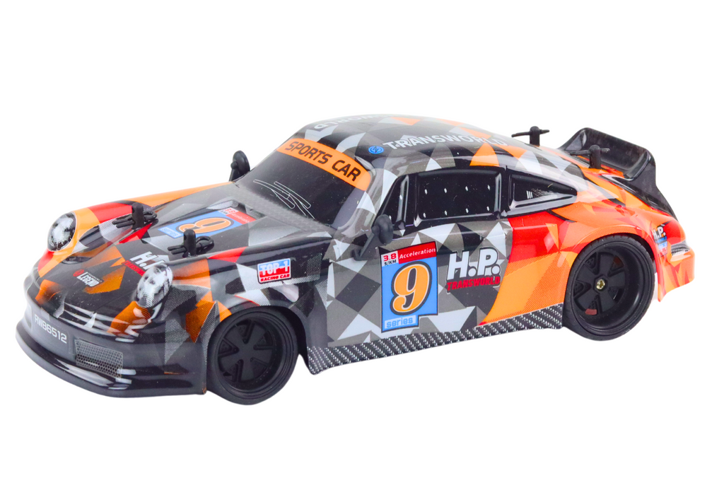 Nuotoliniu būdu valdomas drift automobilis 1:18, oranžinis
