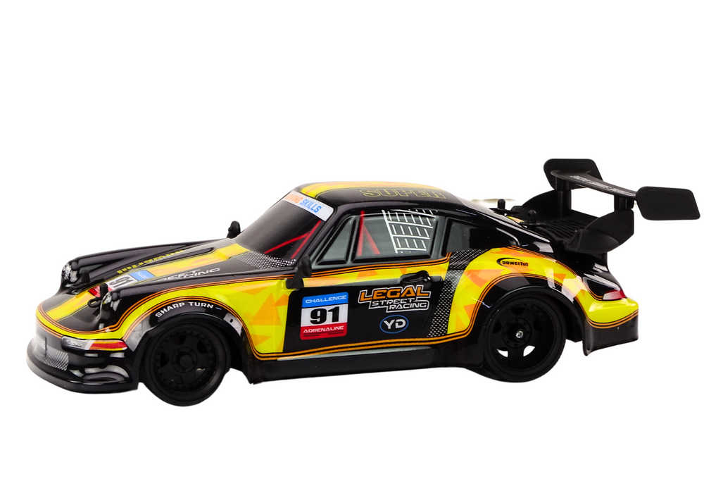 Nuotoliniu būdu valdomas drifto automobilis 1:16, geltonas