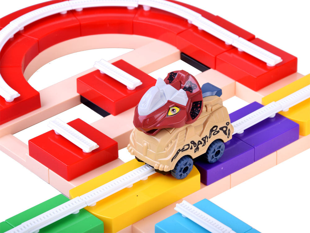 Trasa su priedais 143 el, dinozaurai