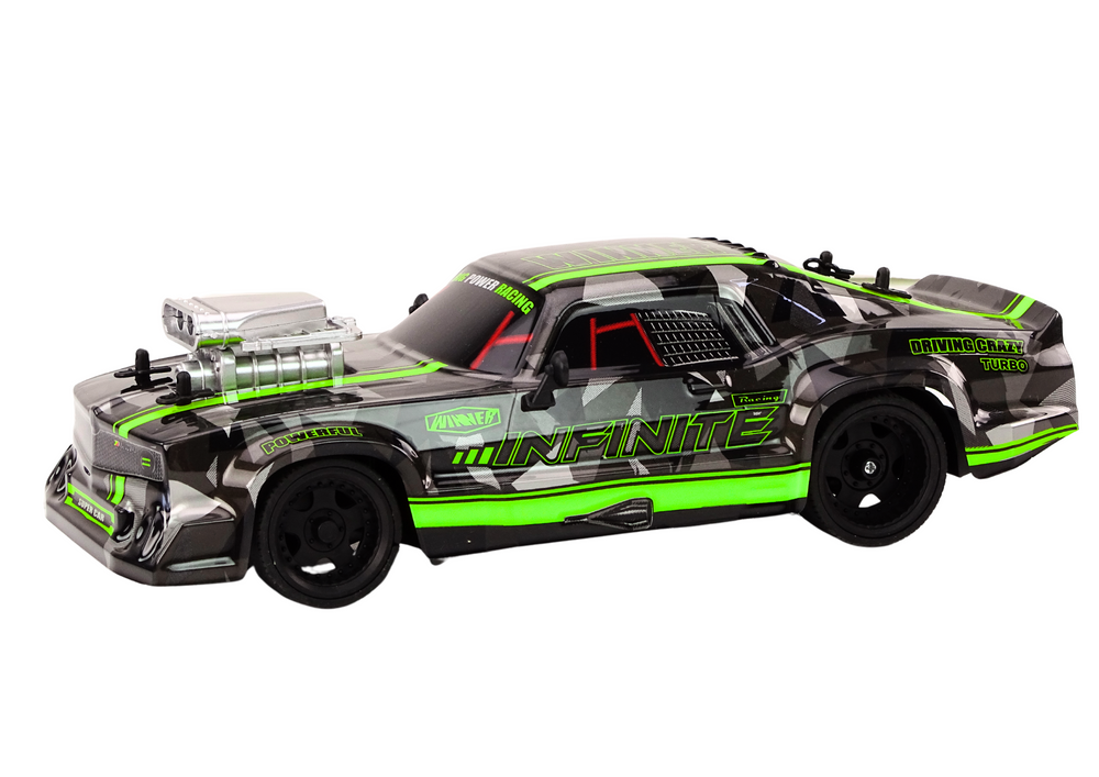 Nuotoliniu būdu valdomas drifto automobilis 1:16, žalias