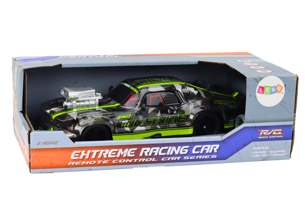 Nuotoliniu būdu valdomas drifto automobilis 1:16, žalias