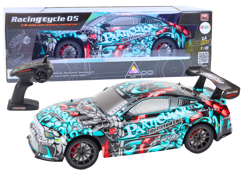 Nuotoliniu būdu valdomas sportinis Graffiti automobilis 1:8