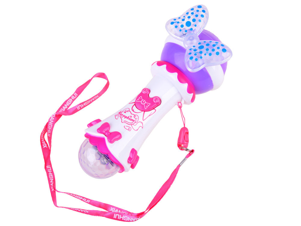 Karaoke mikrofonas su įrašymo galimybe, baltas