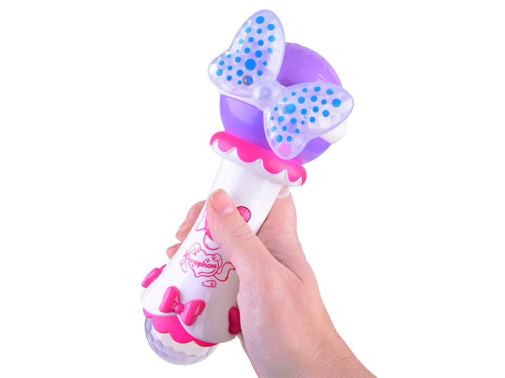 Karaoke mikrofonas su įrašymo galimybe, baltas