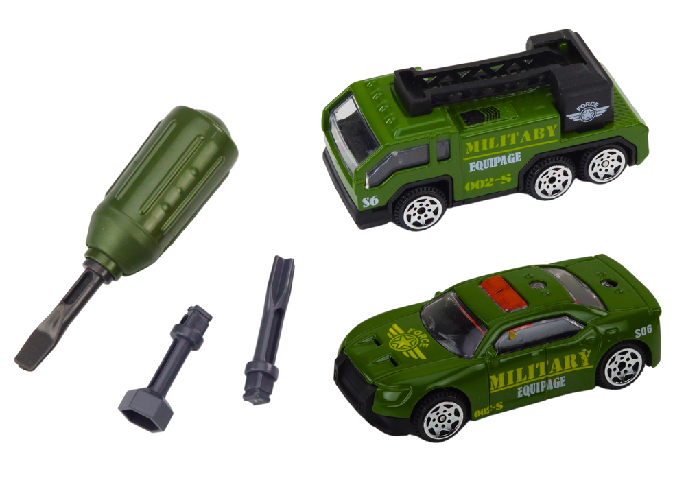 Karinio tanko ir automobilių Resoraki rinkinys, žalias