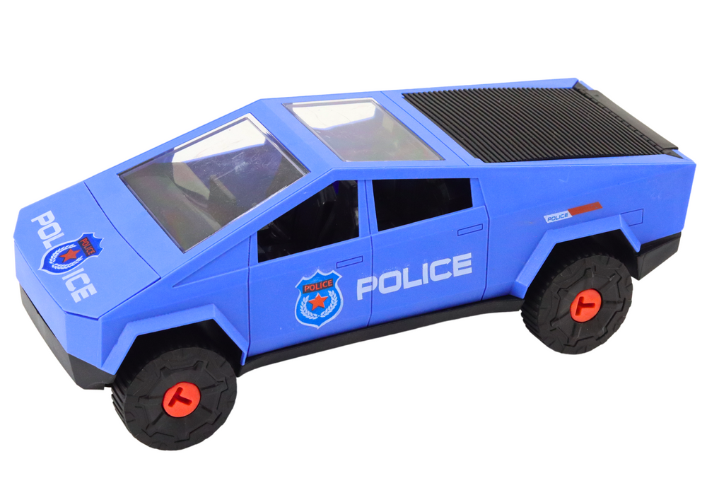 Policijos transporto priemonių rinkinys su priekaba, mėlynas