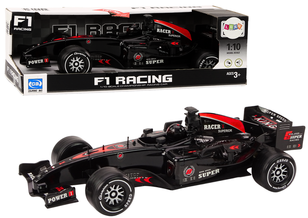 Žaislinis sportinis F1 automobilis 1:10, juodas