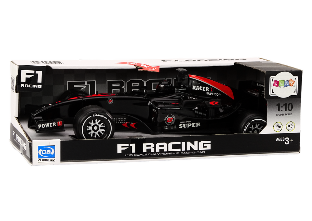 Žaislinis sportinis F1 automobilis 1:10, juodas