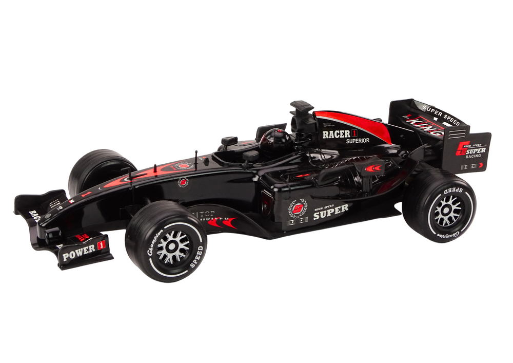 Žaislinis sportinis F1 automobilis 1:10, juodas