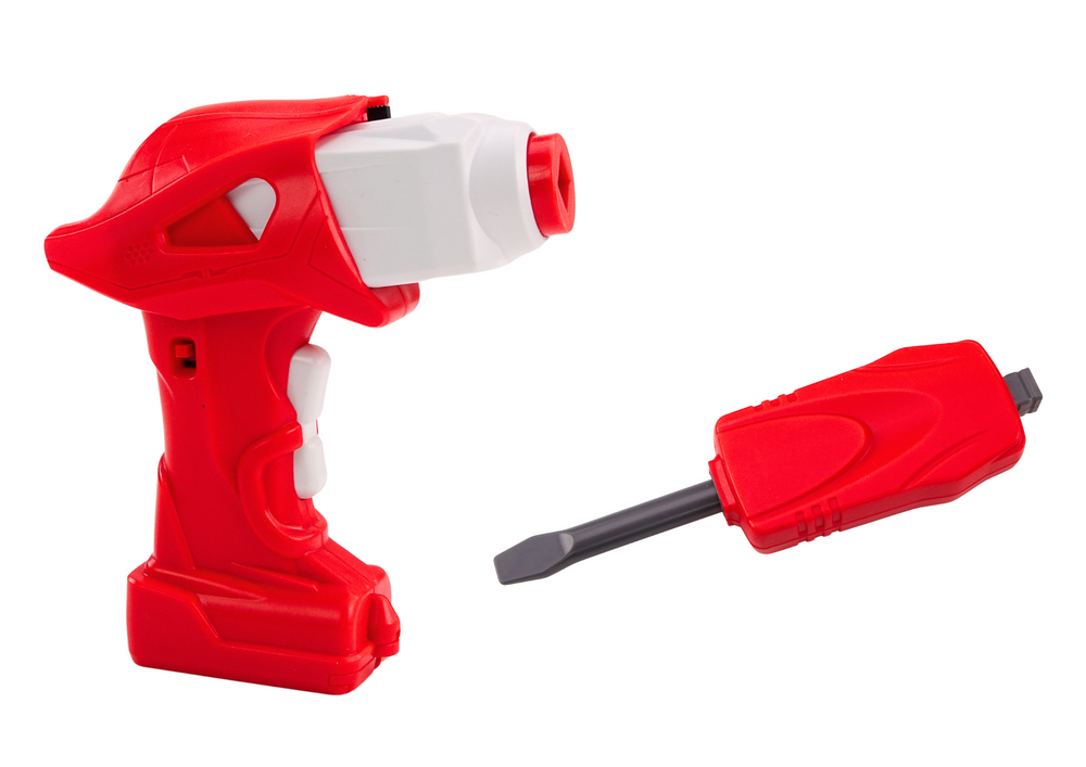 Nuotolinio būdu valdymas lokomotyvas su priedais, raudonas