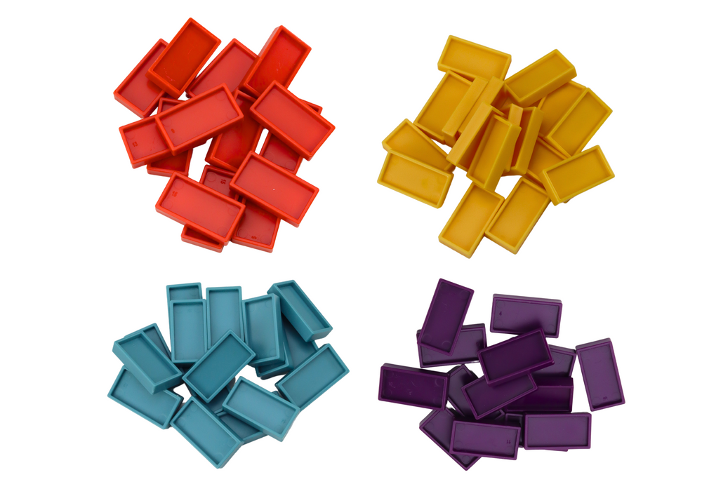 Interaktyvus domino kaladėlių žaidimas su dinozauro automobiliu