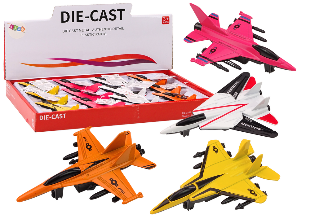 Žaislinis naikintuvas su frikcine pavara