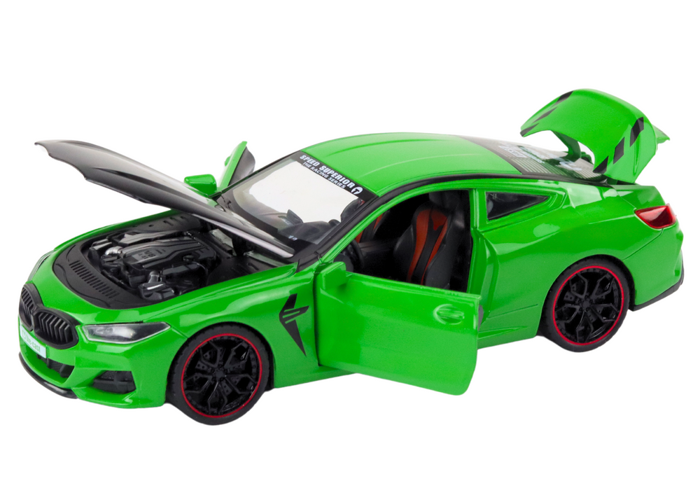 Metalinis sportinis automobilis 1:24, žalias