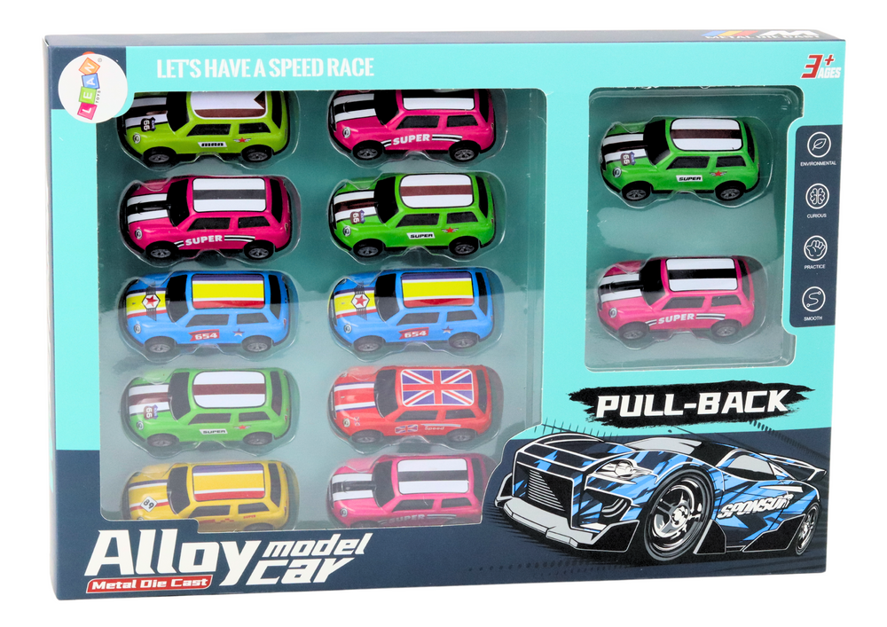 Resorcs automobilių rinkinys vaikams 12 vnt.