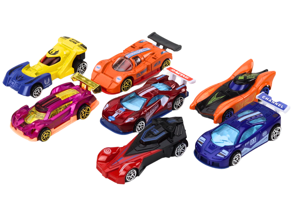 Lengvųjų automobiliukų rinkinys lagamine su priedais 50 el.