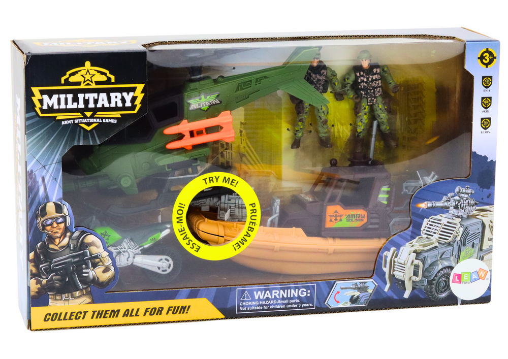 Žaislinis karinės technikos ir priedų rinkinys