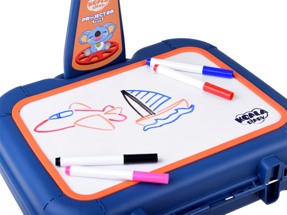 Piešimo  projektorius lagamine, mėlynas