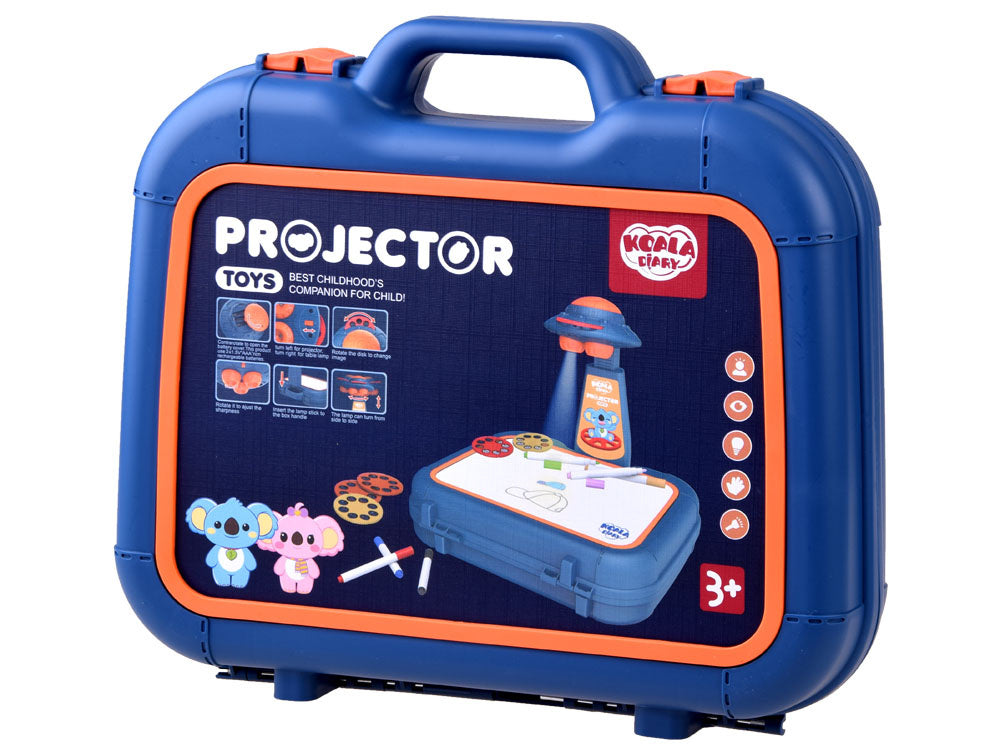 Piešimo  projektorius lagamine, mėlynas