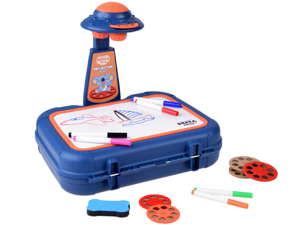 Piešimo  projektorius lagamine, mėlynas