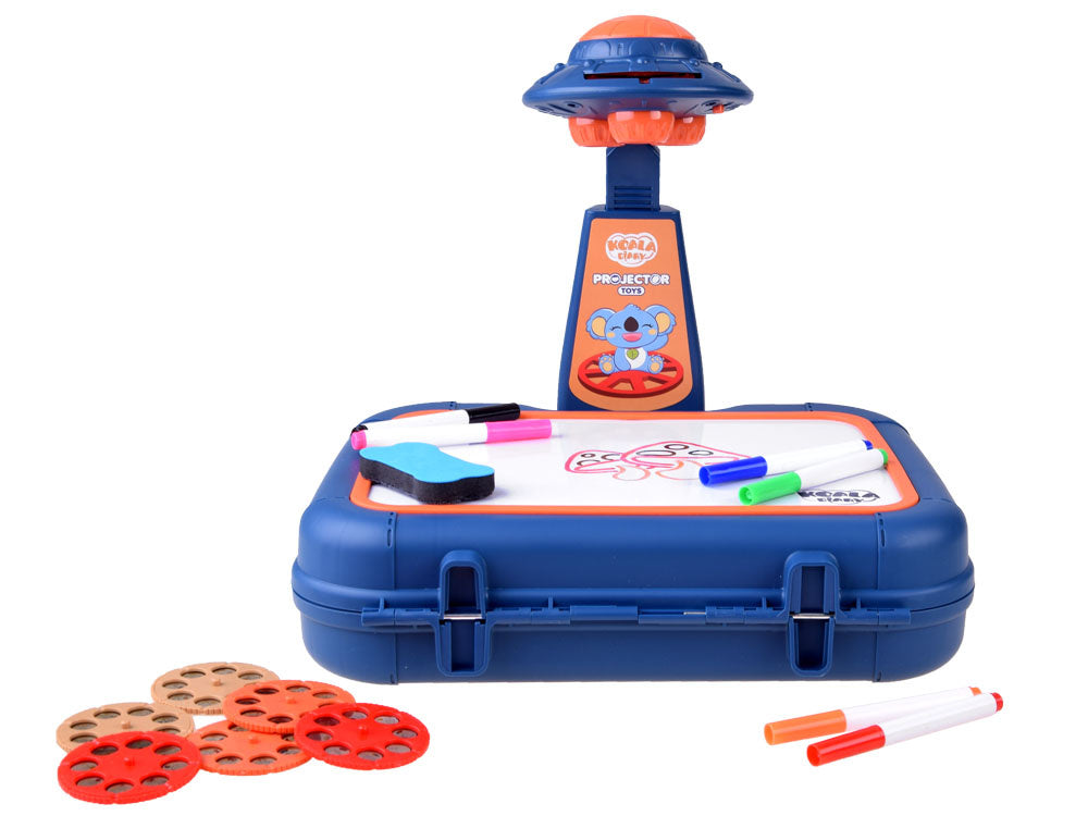 Piešimo  projektorius lagamine, mėlynas