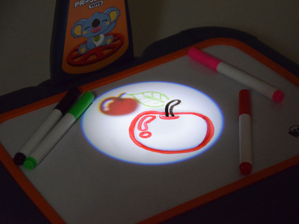 Piešimo  projektorius lagamine, mėlynas