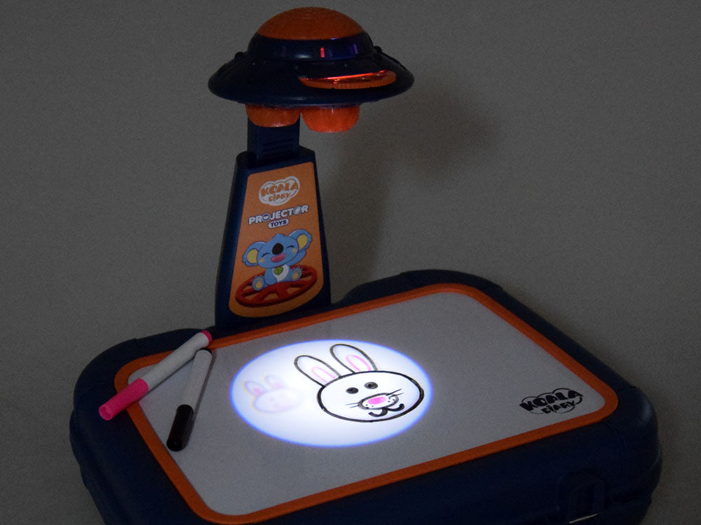 Piešimo  projektorius lagamine, mėlynas