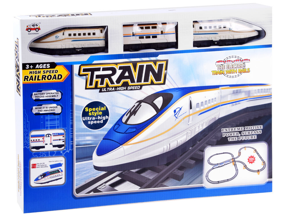 Keleivinio traukinio su vagonais trasa