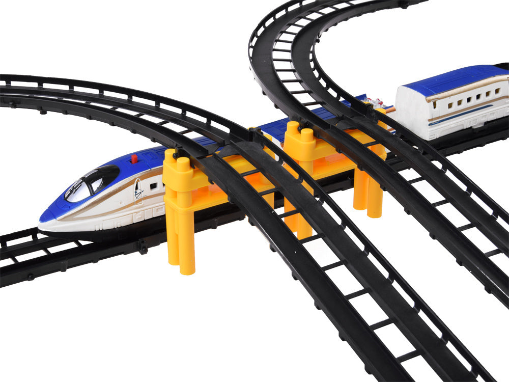 Keleivinio traukinio su vagonais trasa