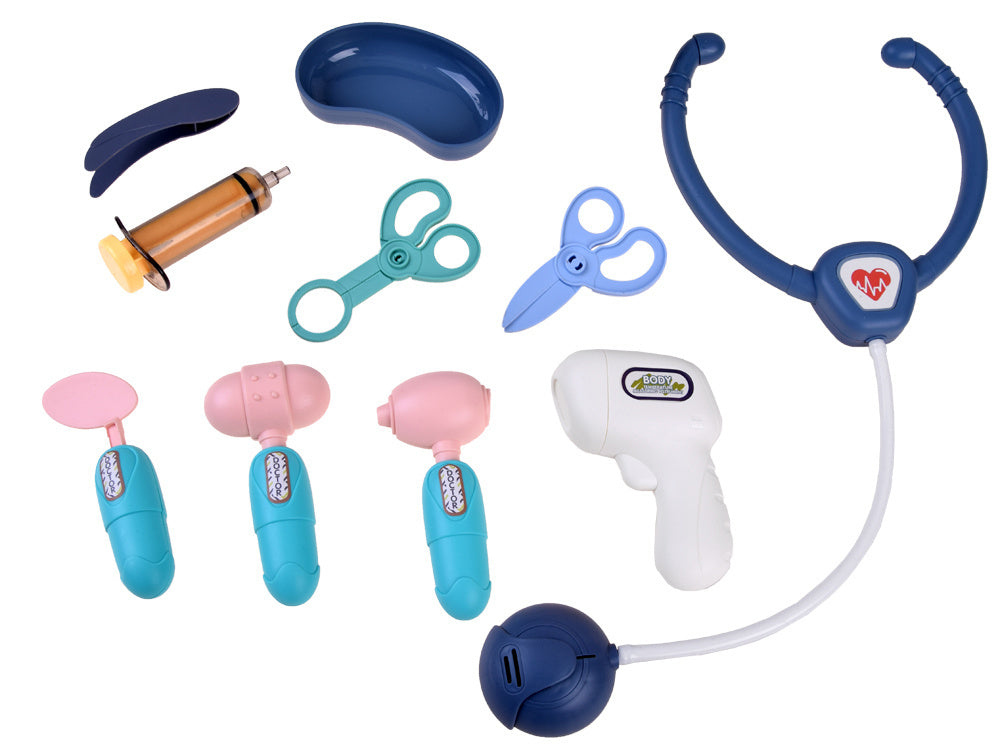 Mažojo gydytojo vežimėlis su priedais, raudonas