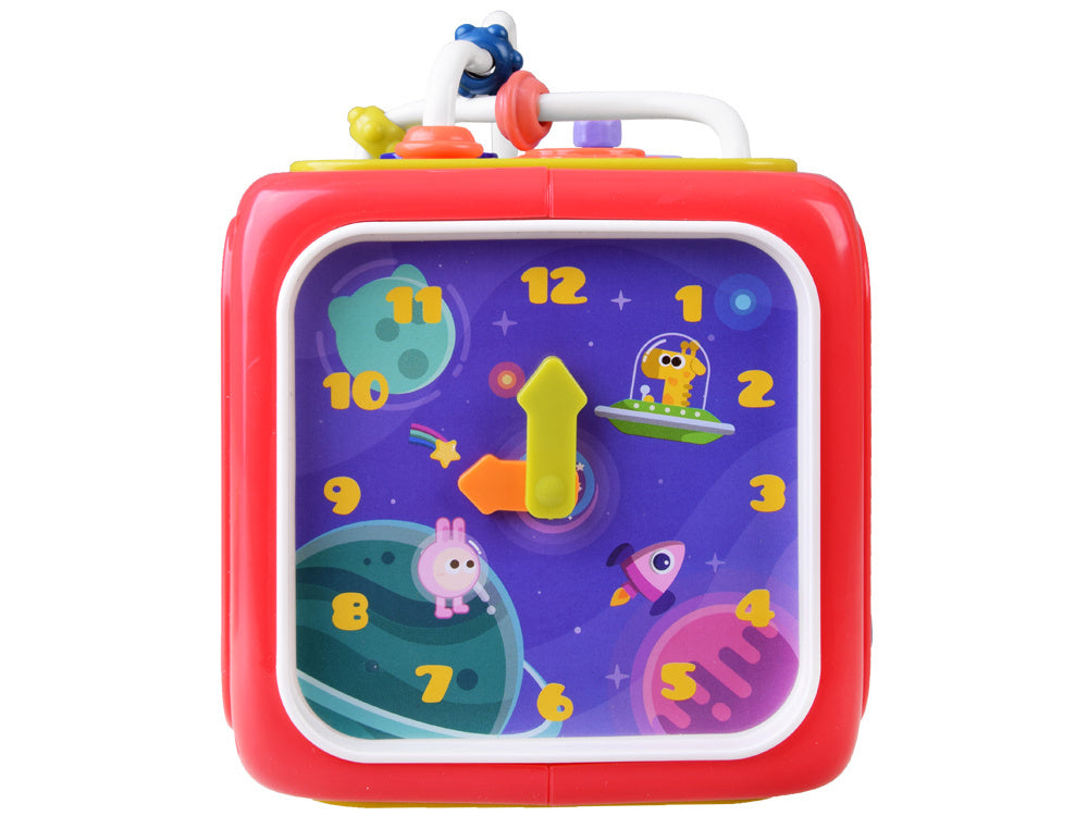 Interaktyvus mokomasis kubas su pianinu, raudonas