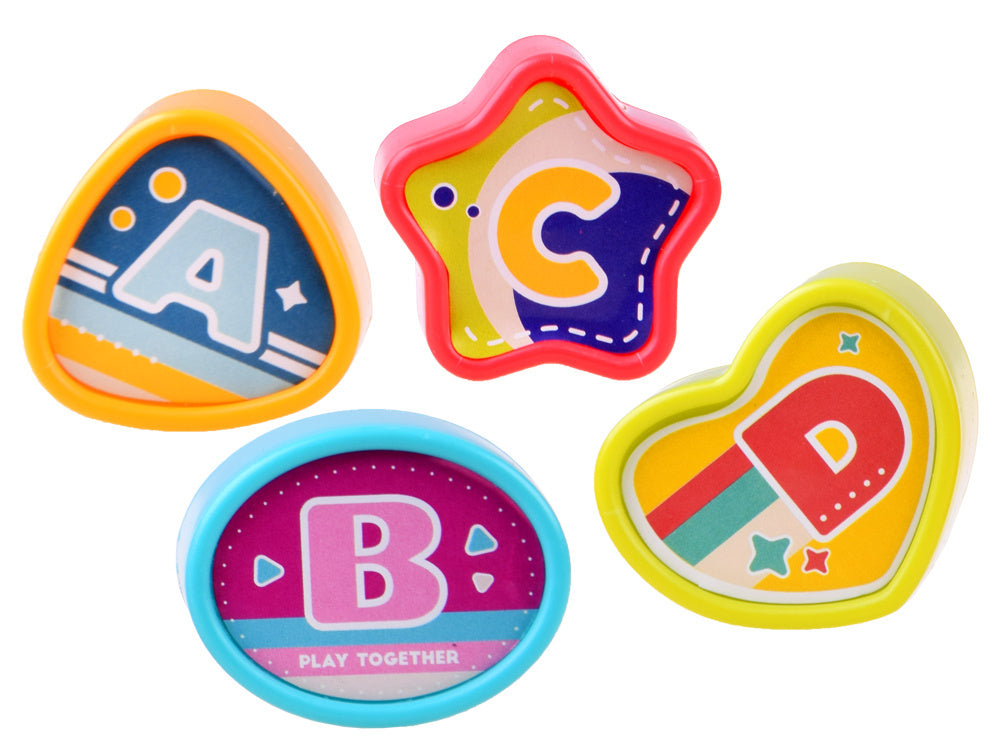 Interaktyvus mokomasis kubas su pianinu, raudonas