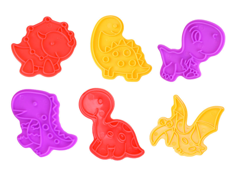 Plastilinas su dinozaurų formelėmis
