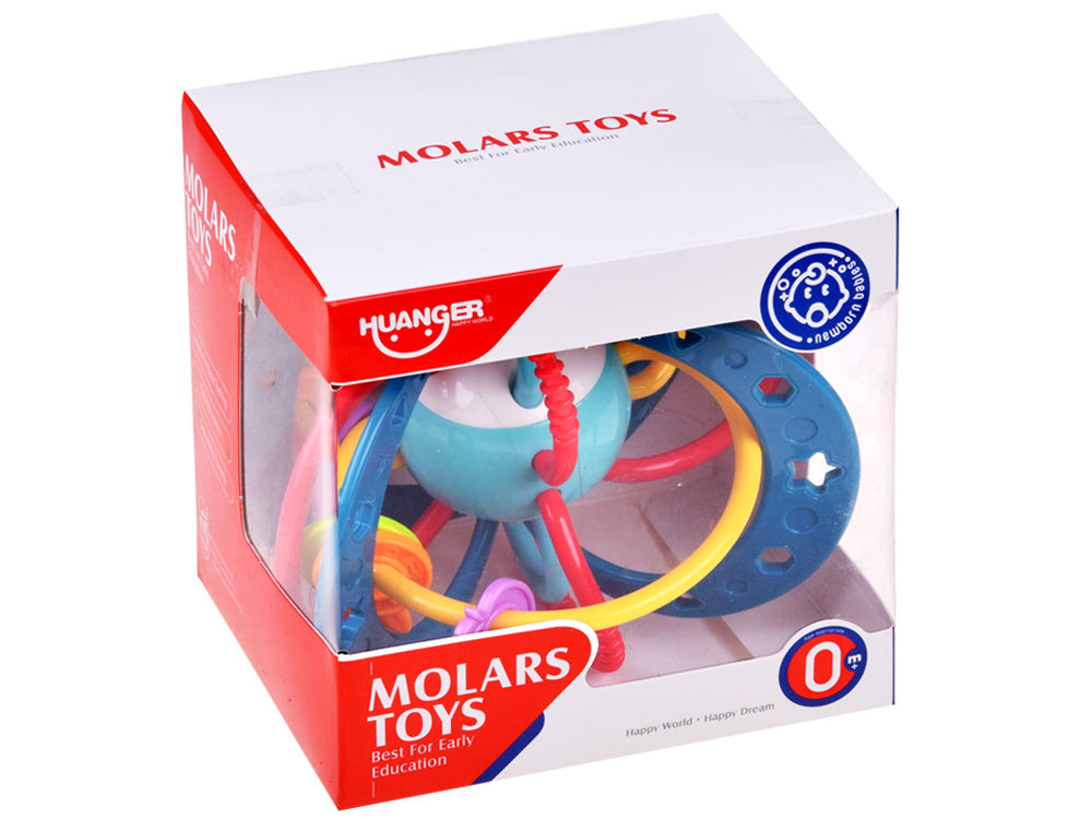 Sensorinis barškutis kramtukas, mėlynas