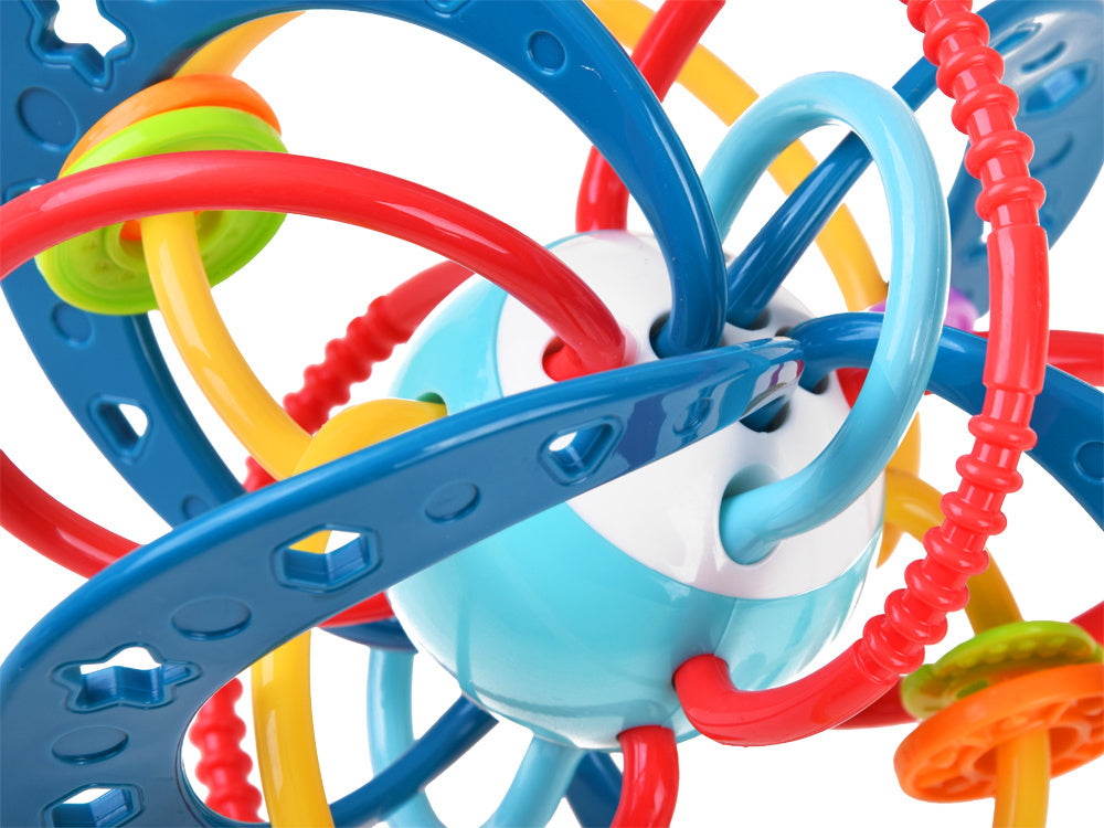 Sensorinis barškutis kramtukas, mėlynas