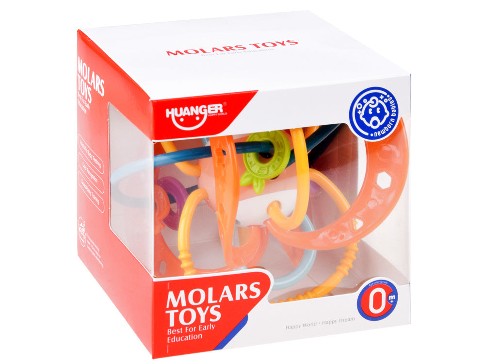 Sensorinis barškutis kramtukas, oranžinis