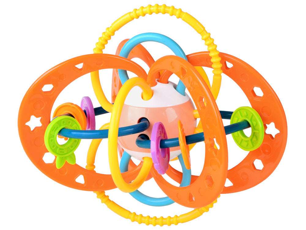 Sensorinis barškutis kramtukas, oranžinis