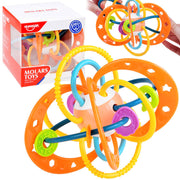 Sensorinis barškutis kramtukas, oranžinis