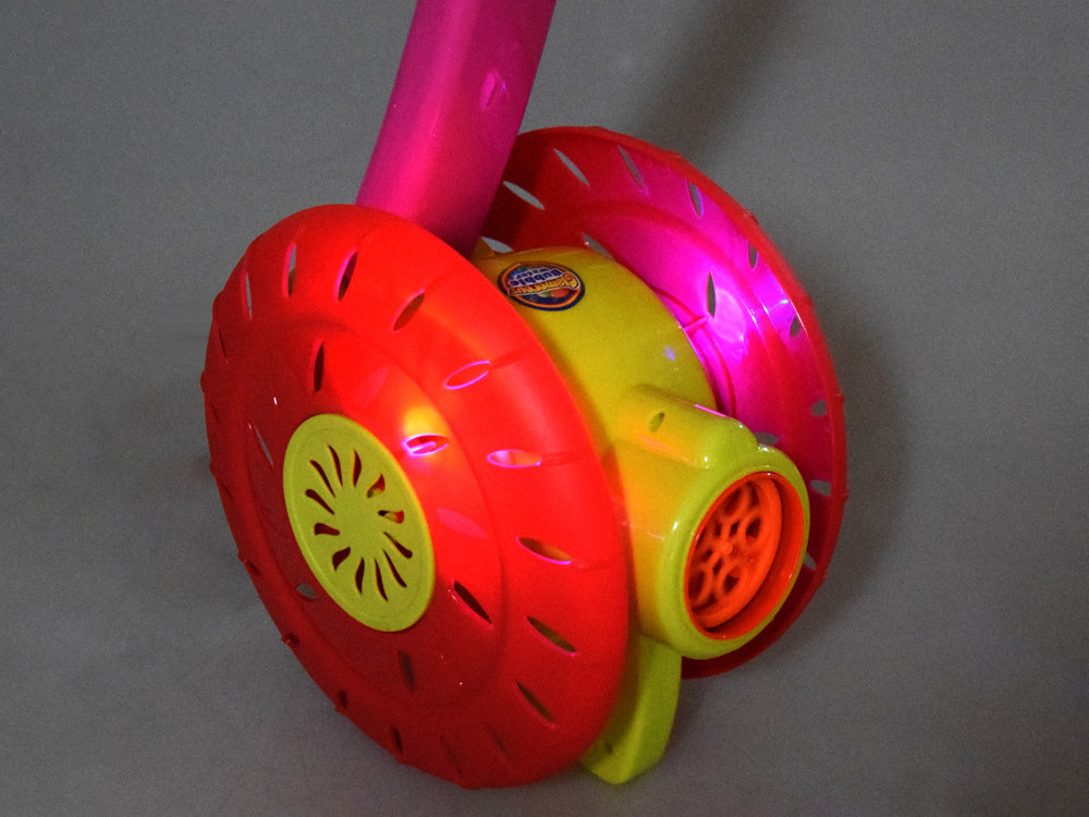 Muilo burbulų mašina, stumdukas, raudonas