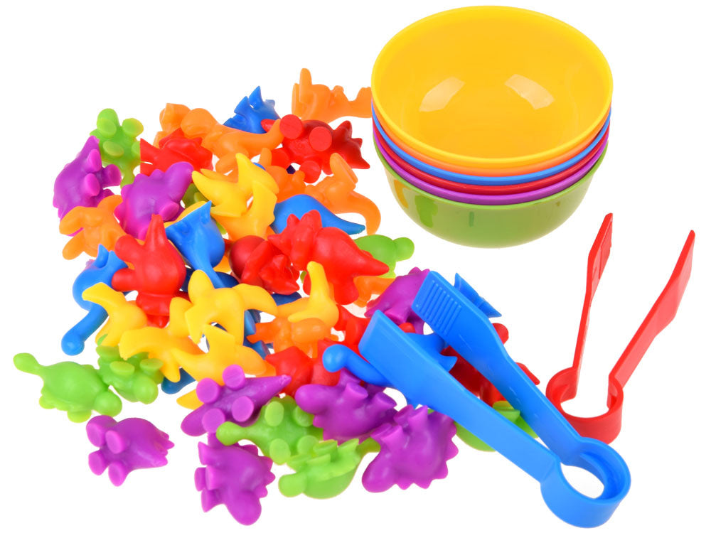 Montessori dinozaurų figūrėlių žaidimas