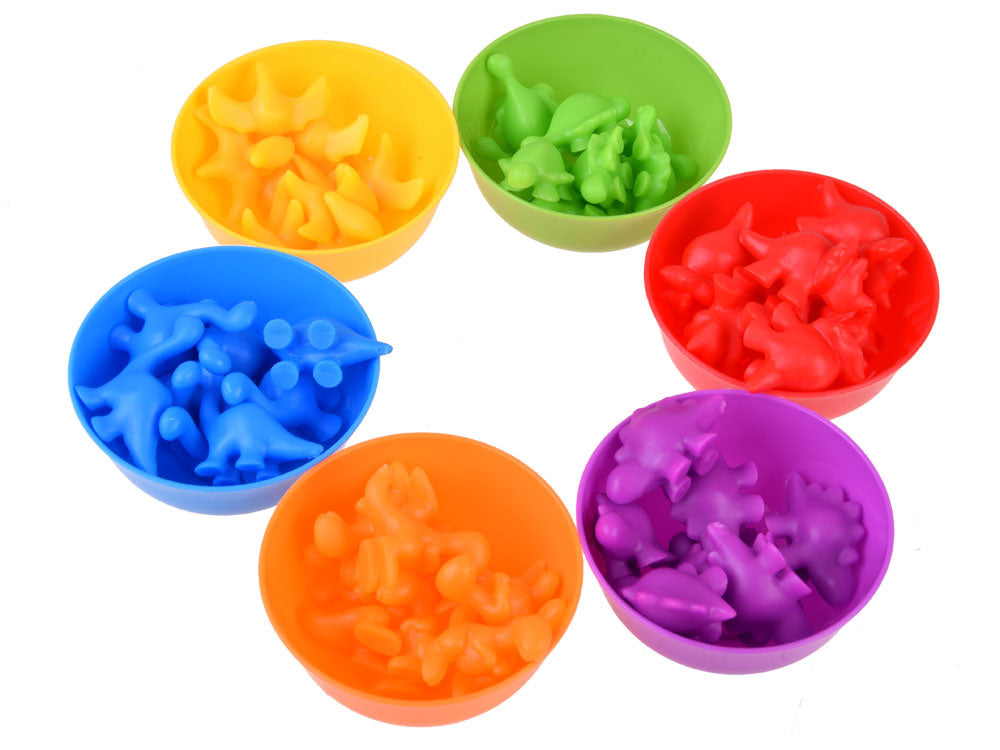 Montessori dinozaurų figūrėlių žaidimas