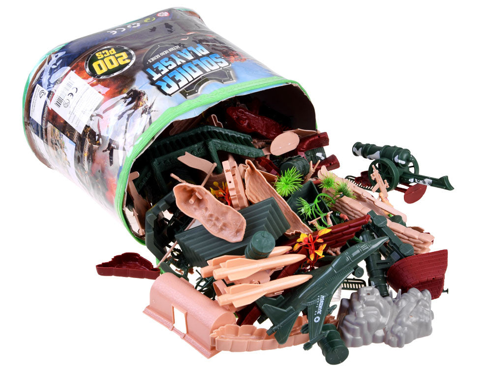 Žaislinių kareivėlių rinkinys 200 dalių