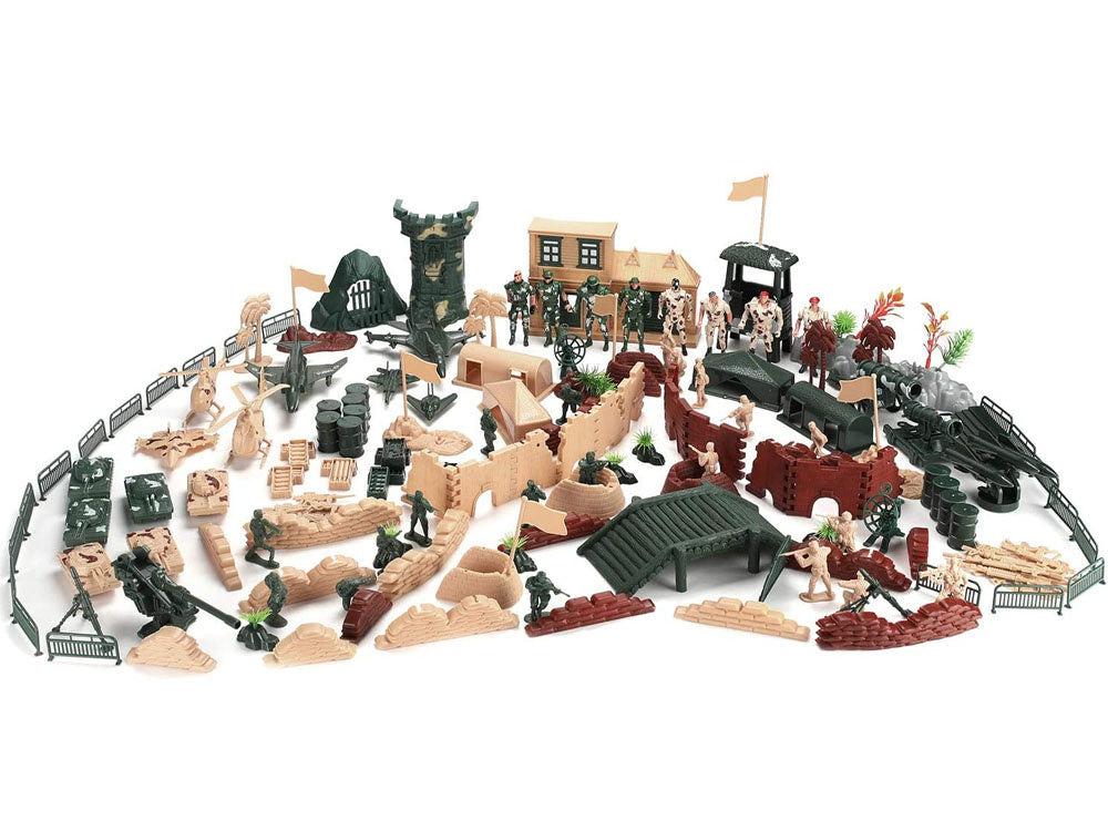 Žaislinių kareivėlių rinkinys 200 dalių