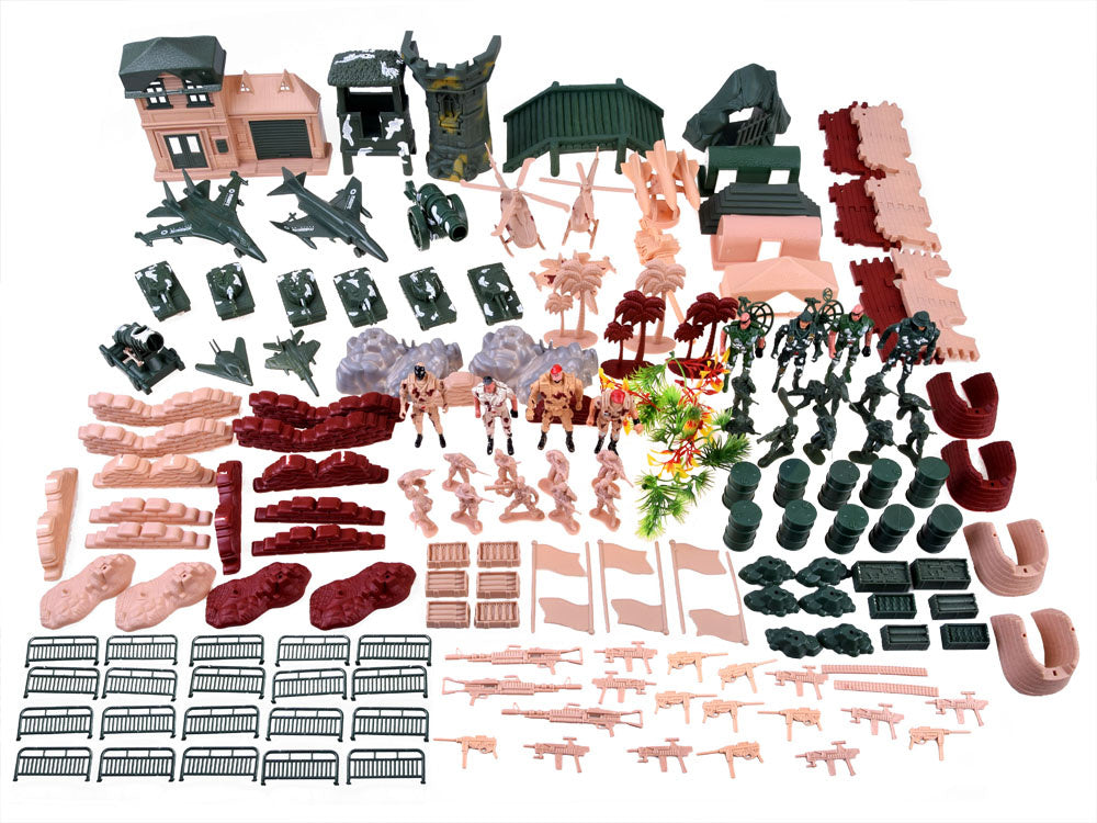 Žaislinių kareivėlių rinkinys 200 dalių