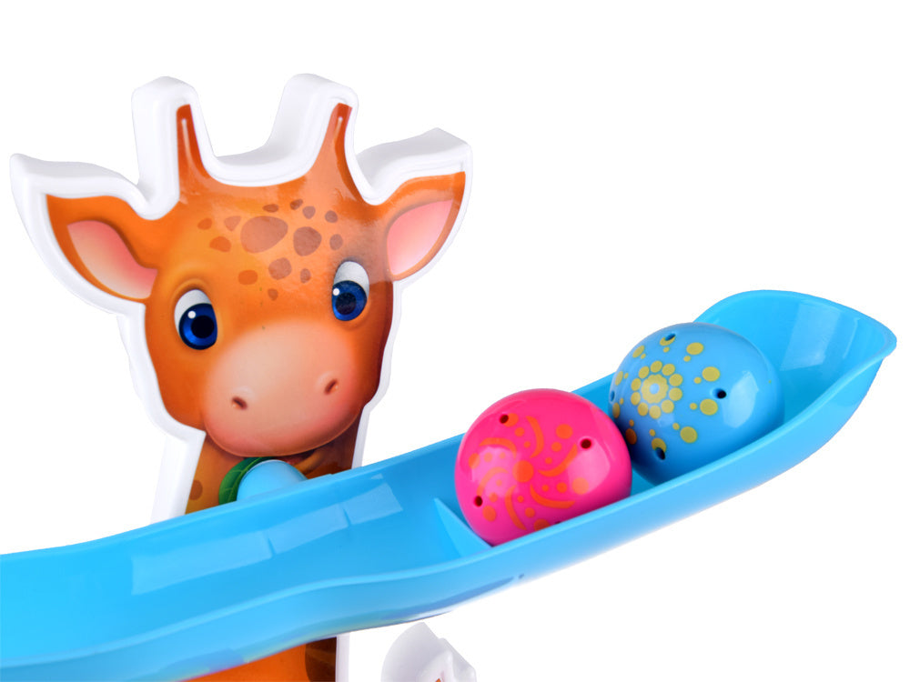 Interaktyvi spalvingas kamuoliukų trasa su garsu