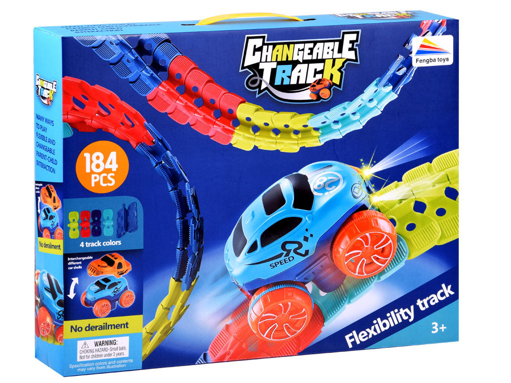 Žaislinių automobilių trasos rinkinys 184 el